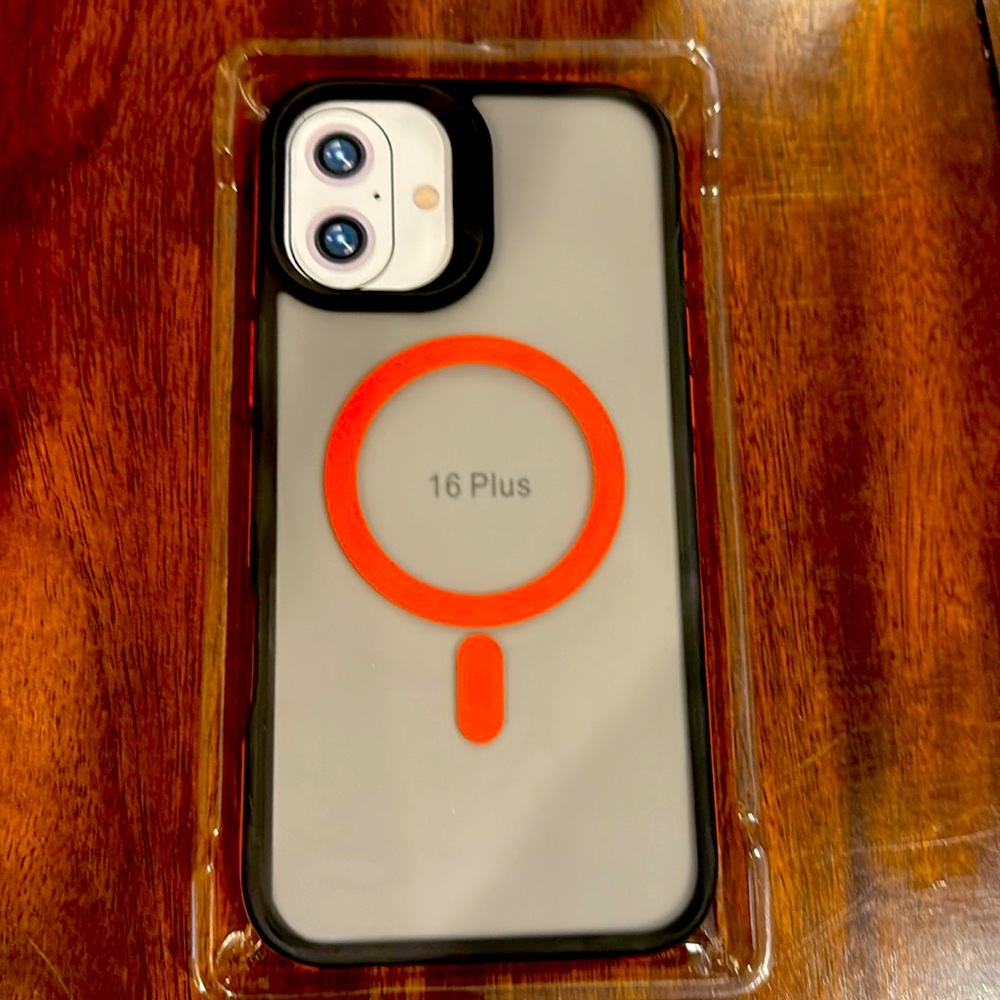 16 Plus Black and Red Smoked iPhone Case